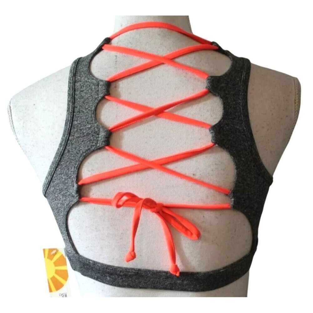 C&C California XS Lace Up Strappy Sports Bra